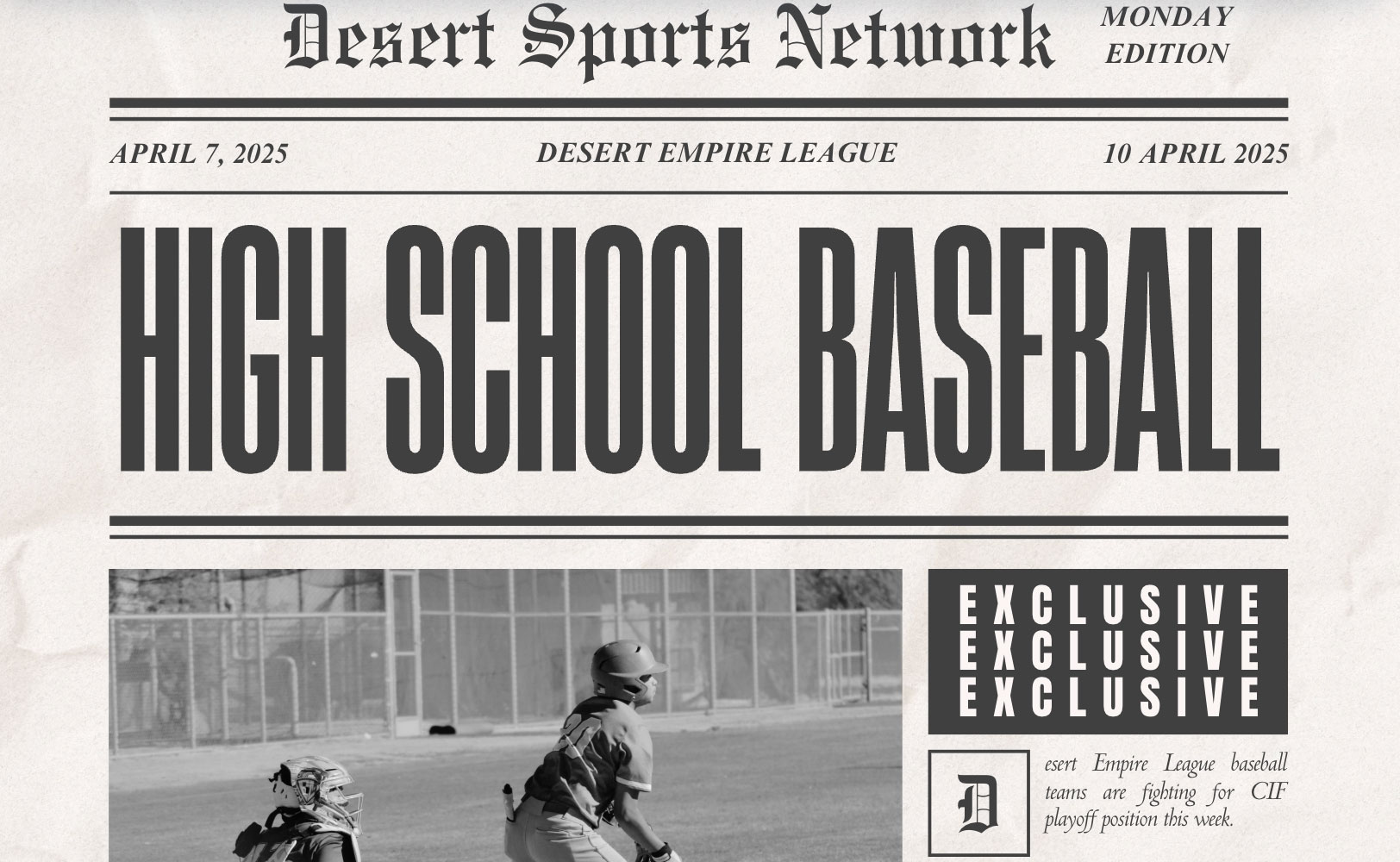 High School Baseball Preview- Desert Empire League